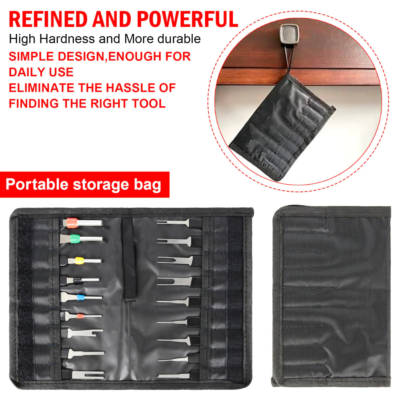 18Pcs Heavy Duty Thick Car Terminal Removal Kit Wire Connector Pin Release Tool