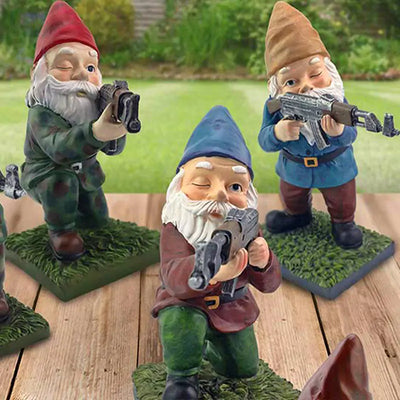 Military Humor Gnome Statue