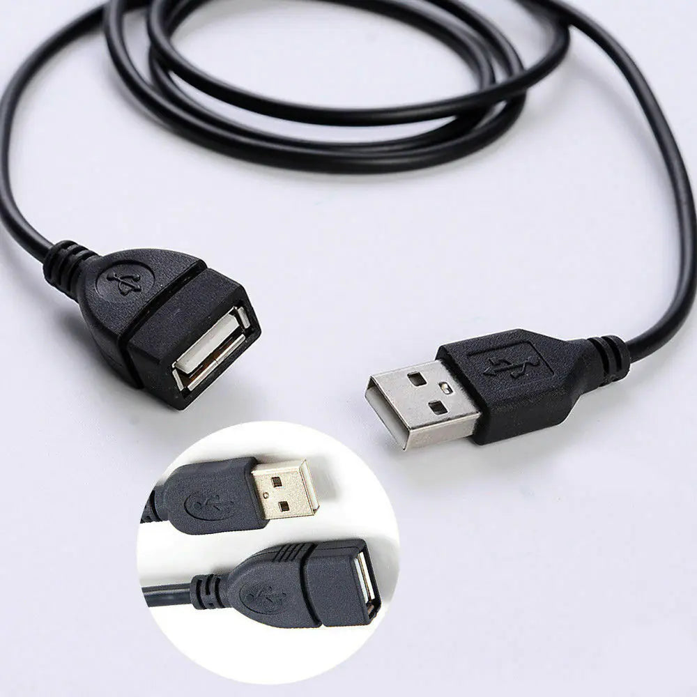 6FT USB 2.0 Male to Female Extension Data Charger Cable Cord Adapter M/F 6 Feet