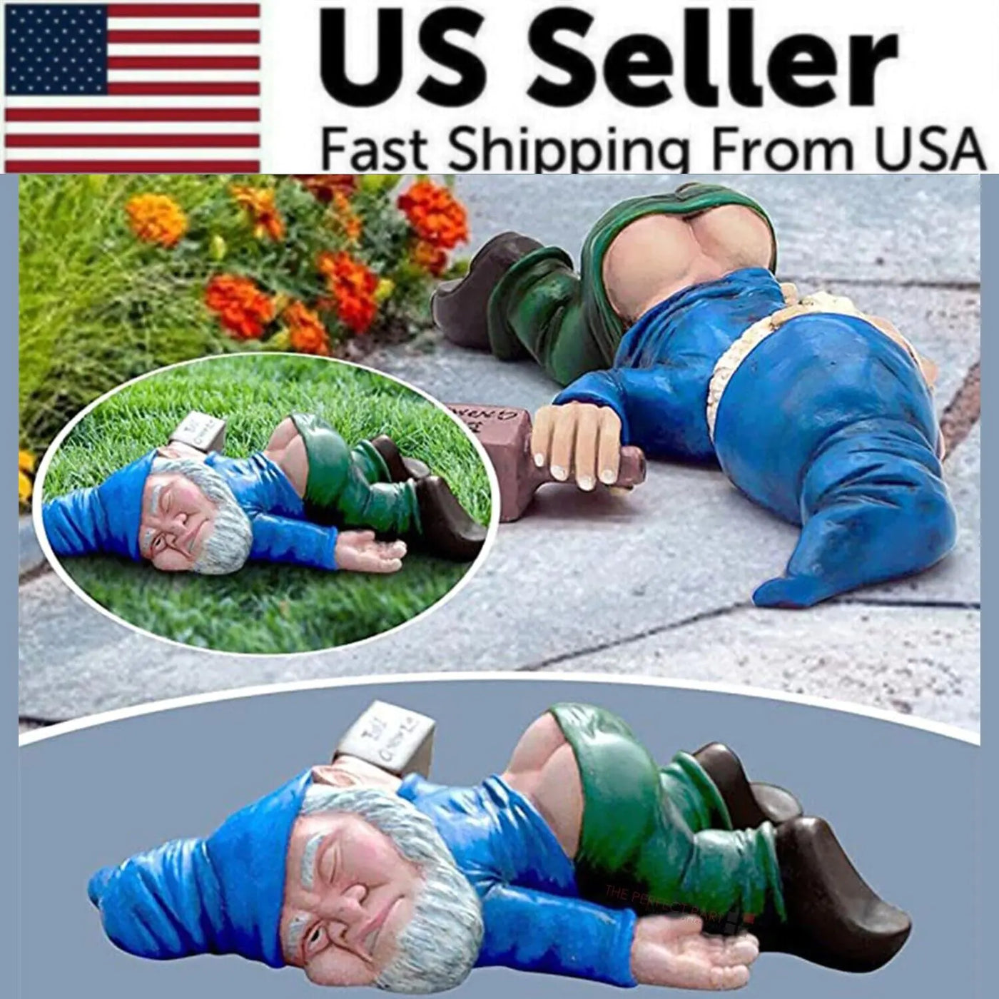 Tipsy Gnome Lawn Ornament