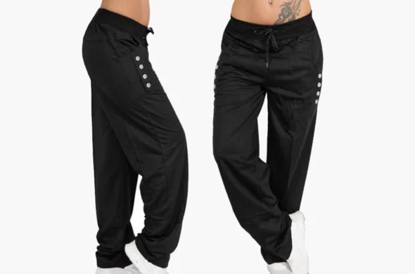 Chic High-Rise Leisure Track Pants