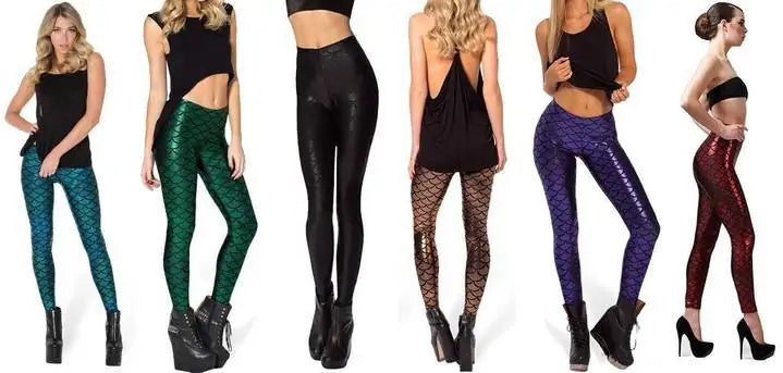 Leg Shaping Reflective Mermaid Leggings