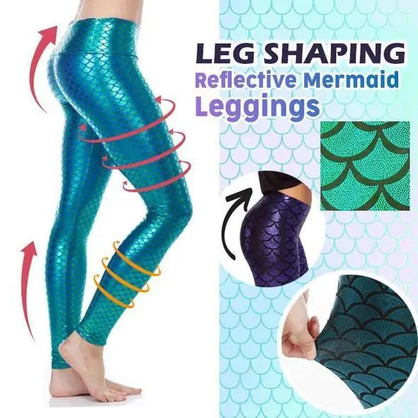 Leg Shaping Reflective Mermaid Leggings