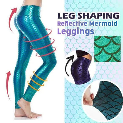 Leg Shaping Reflective Mermaid Leggings