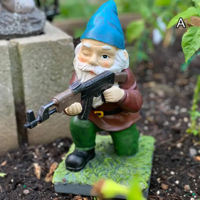 Military Humor Gnome Statue