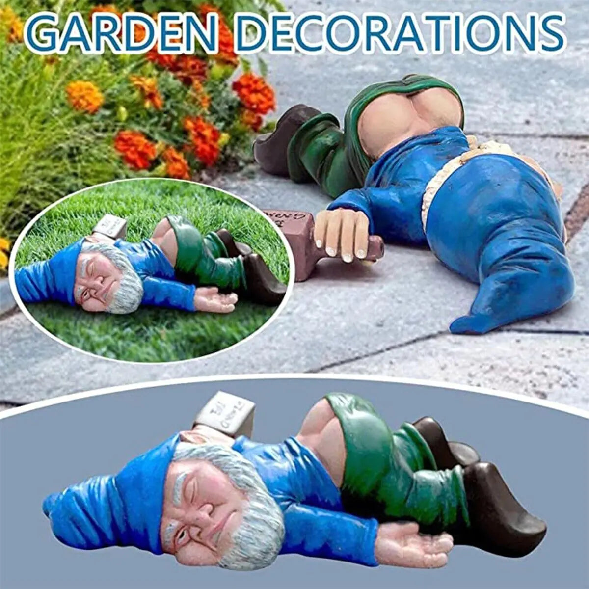 Tipsy Gnome Lawn Ornament