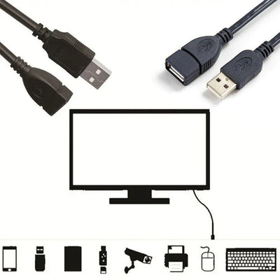 6FT USB 2.0 Male to Female Extension Data Charger Cable Cord Adapter M/F 6 Feet