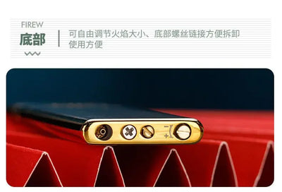 Zorro 636 Metal Ultra Thin Butane Gas Inflatable Grinding Wheel Lighter Holiday Gift Smoking Accessories Men's Small Tools Gift