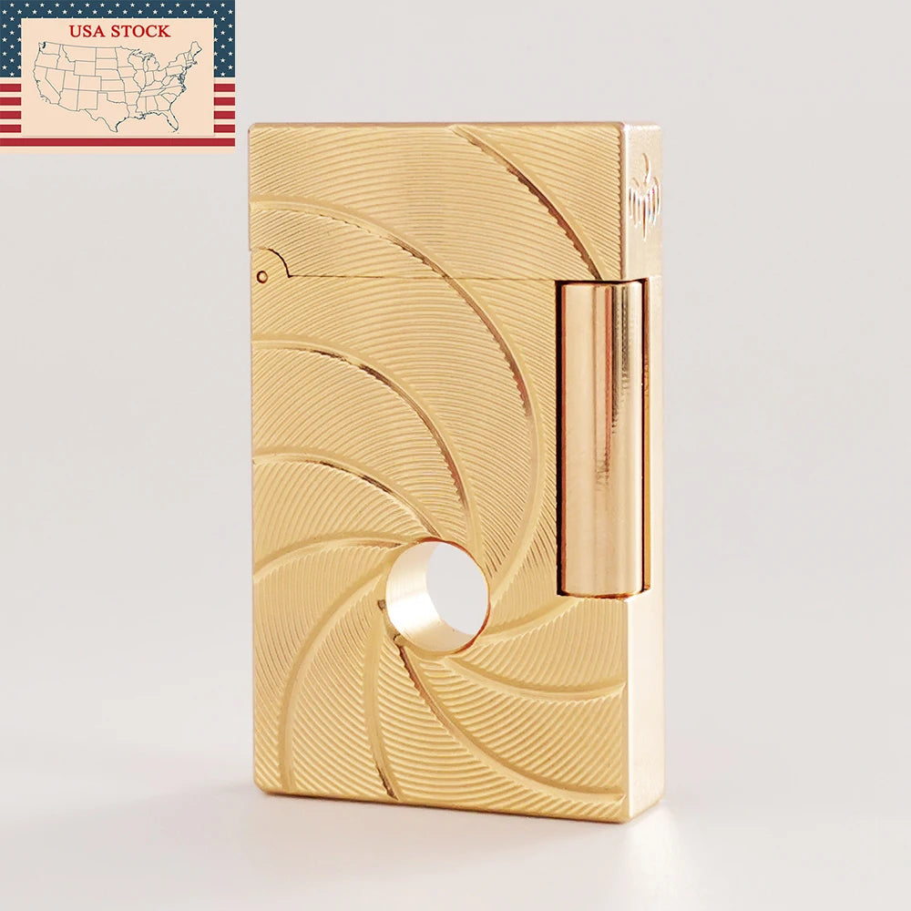 JT Dunant Lighters 007 Spiral Hole Bright Sound Inflatable Butane Gas Lighter Smoking Tool 2024 Valentine's Gift for Cigarettes