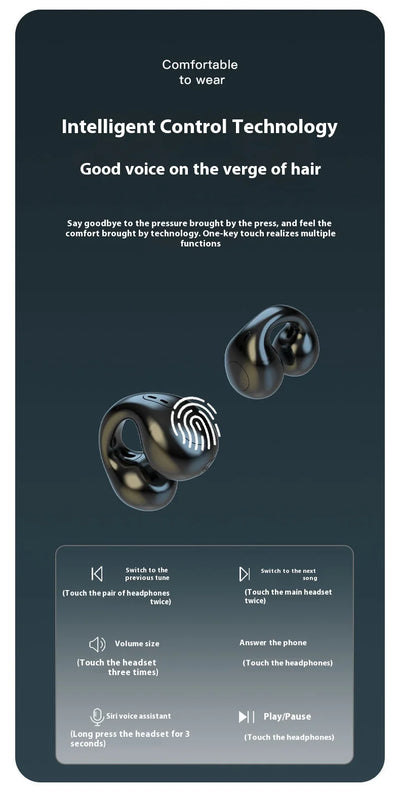 Xiaomi T7500 Bluetooth Earphones Wireless Bone Conduction HiFi Stereo Sports Waterproof Earphone With Microphone For Game Music