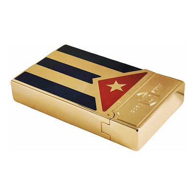 Cuba Gas Lighters Brass Lacquer Cuban Flag Smoking Accessories Tobacco Cigar Cigarette  Men Gift Collections Ding Sound
