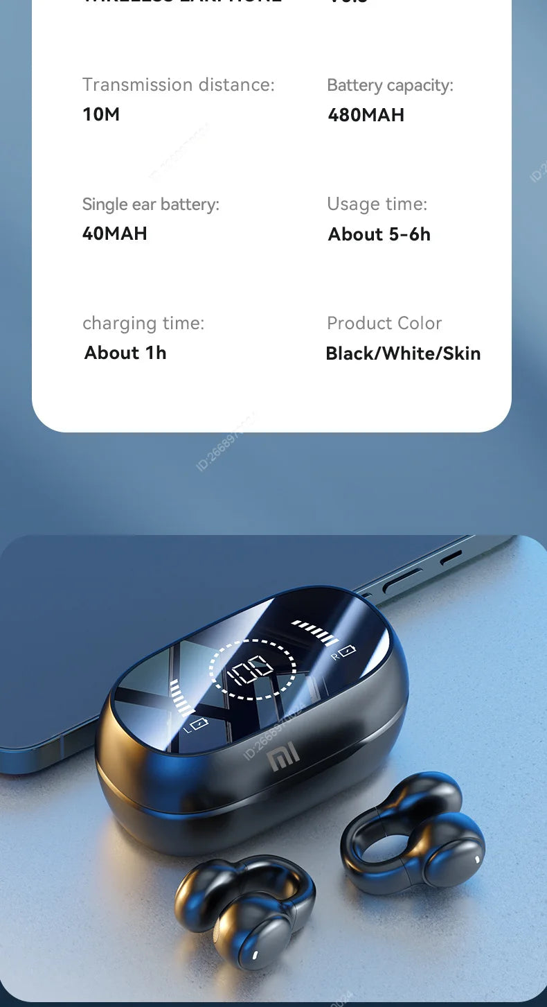 XIAOMI M47 Wireless Earbuds Bluetooth Headset Charging Noise Reduction Earphones Bone Conduction Headphones Sport With Mic free