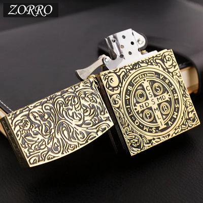 1:1 Limited Edition ZORRO Oversized Kerosene Lighter Metal Personality Constantine Creative Heavy Armor Oversized Lighter Gift