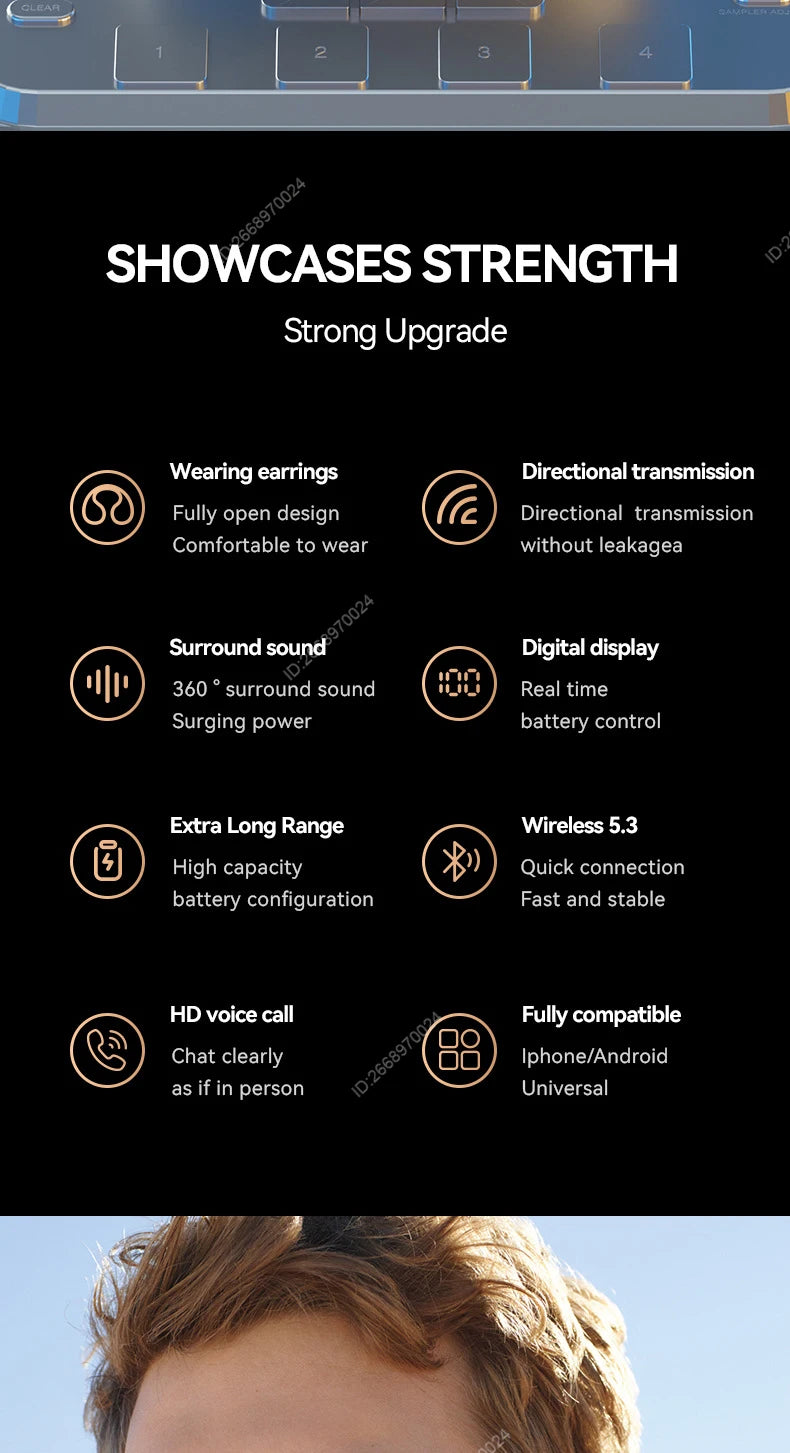 XIAOMI M47 Wireless Earbuds Bluetooth Headset Charging Noise Reduction Earphones Bone Conduction Headphones Sport With Mic free