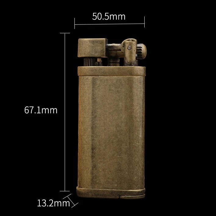 Zinc Alloy Metal Pipe Gas Lighter Refillable Cigarette Lighter Butane Oblique Briquet Gadgets