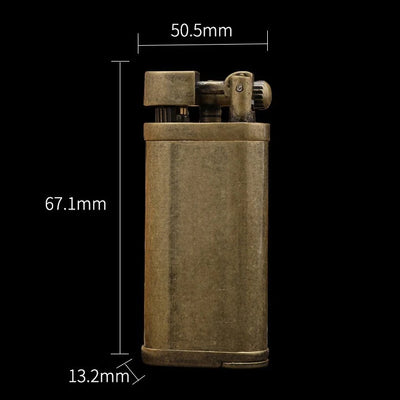 Zinc Alloy Metal Pipe Gas Lighter Refillable Cigarette Lighter Butane Oblique Briquet Gadgets