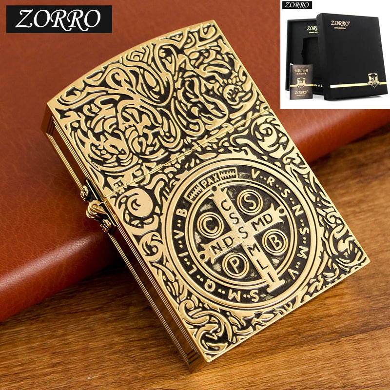 1:1 Limited Edition ZORRO Oversized Kerosene Lighter Metal Personality Constantine Creative Heavy Armor Oversized Lighter Gift