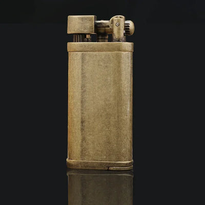 Zinc Alloy Metal Pipe Gas Lighter Refillable Cigarette Lighter Butane Oblique Briquet Gadgets