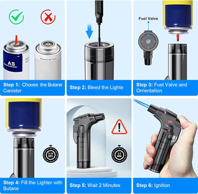 4-pack torch lighters, windproof lighters, butane gas lighters, smoke accessories, outdoor grilling tools 2024 New