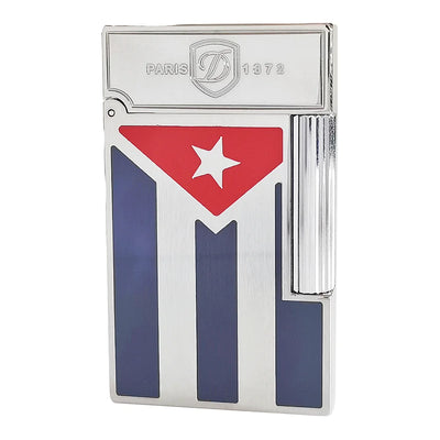 Cuba Gas Lighters Brass Lacquer Cuban Flag Smoking Accessories Tobacco Cigar Cigarette  Men Gift Collections Ding Sound
