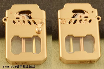 2025 New Zorro Kerosene Lighter Cyber Mecha Transparent Bin Rocker Cool Classic Torrens Tide Men Lighters Wholesale