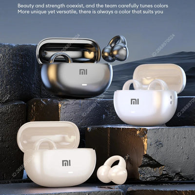 Xiaomi Bone Conduction Earphones Bluetooth 5.3 Headphones Noise Cancelling Clip-On Ear Wireless Earbuds with Long Battery Life