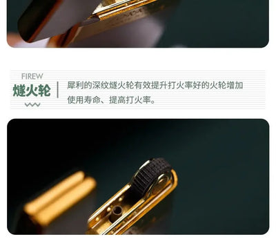 Zorro 636 Metal Ultra Thin Butane Gas Inflatable Grinding Wheel Lighter Holiday Gift Smoking Accessories Men's Small Tools Gift