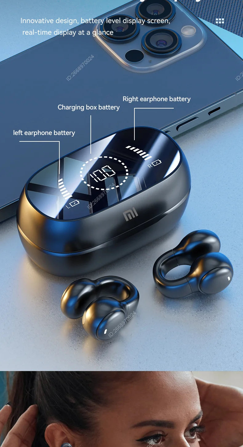 XIAOMI M47 Wireless Earbuds Bluetooth Headset Charging Noise Reduction Earphones Bone Conduction Headphones Sport With Mic free