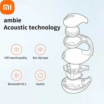 Xiaomi T7500 Bluetooth Earphones Wireless Bone Conduction HiFi Stereo Sports Waterproof Earphone With Microphone For Game Music
