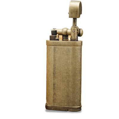 Zinc Alloy Metal Pipe Gas Lighter Refillable Cigarette Lighter Butane Oblique Briquet Gadgets