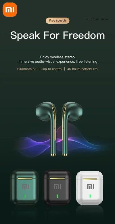 Xiaomi Original J18 TWS Bluetooth Headset Stereo True Wireless Headset Earbud in-ear Hands-free Headset for Mobile Phones