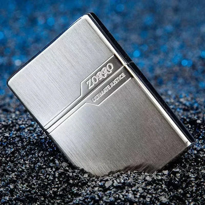 Zorro Original Copper Light Plate Gold Brushed Pure Copper Lighter Windproof Kerosene Lighter Narrow Machine Men's Cool Lighter