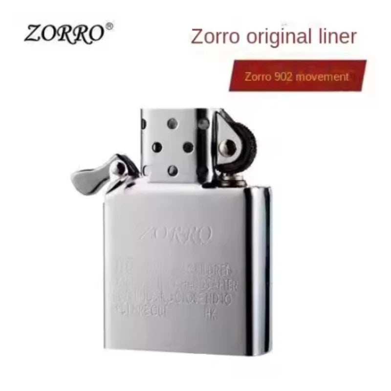 Zorro Original Copper Light Plate Gold Brushed Pure Copper Lighter Windproof Kerosene Lighter Narrow Machine Men's Cool Lighter