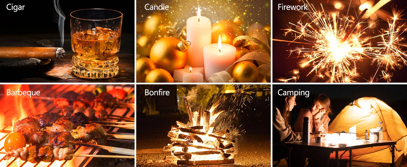 Cigar Lighter 4 Jet Flame,Refillable Butane Lighter with Cigar Cutter V Cut Cigar Punch Cigar Holder Cigar Draw Enhancer