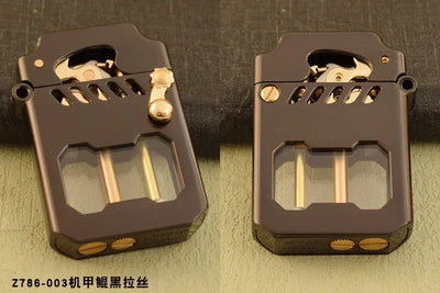 2025 New Zorro Kerosene Lighter Cyber Mecha Transparent Bin Rocker Cool Classic Torrens Tide Men Lighters Wholesale