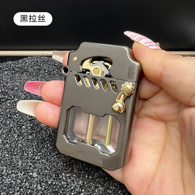 2025 New Zorro Kerosene Lighter Cyber Mecha Transparent Bin Rocker Cool Classic Torrens Tide Men Lighters Wholesale