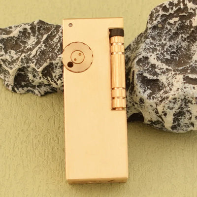 Vintage Heavy duty Trench Handmade Kerosene Lighter Brass Large Capacity Oil Tank Grinding Wheel Ignition Collection Lighters