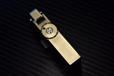 Handmade Brass Mechanical Automatic Ignition Gasoline Lighter And Titanium Alloy Material Gift Box