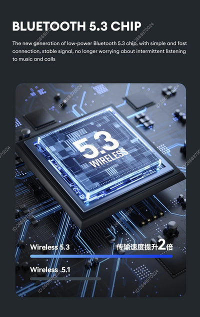 Xiaomi Bone Conduction Earphones Bluetooth 5.3 Headphones Noise Cancelling Clip-On Ear Wireless Earbuds with Long Battery Life