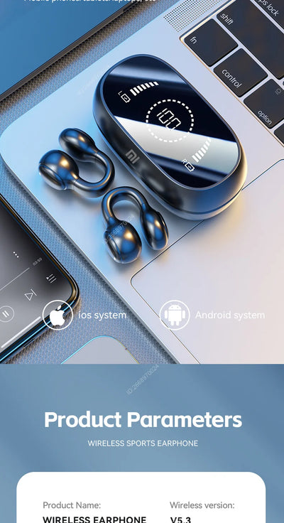 XIAOMI M47 Wireless Earbuds Bluetooth Headset Charging Noise Reduction Earphones Bone Conduction Headphones Sport With Mic free