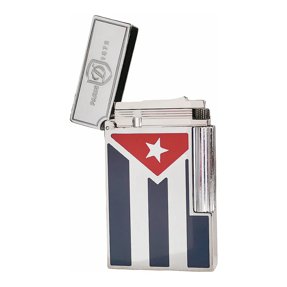 Cuba Gas Lighters Brass Lacquer Cuban Flag Smoking Accessories Tobacco Cigar Cigarette  Men Gift Collections Ding Sound