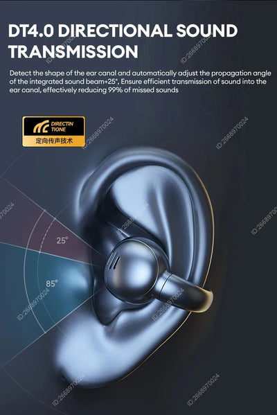 Xiaomi Bone Conduction Earphones Bluetooth 5.3 Headphones Noise Cancelling Clip-On Ear Wireless Earbuds with Long Battery Life