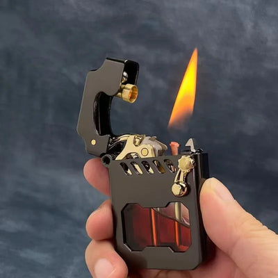 2025 New Zorro Kerosene Lighter Cyber Mecha Transparent Bin Rocker Cool Classic Torrens Tide Men Lighters