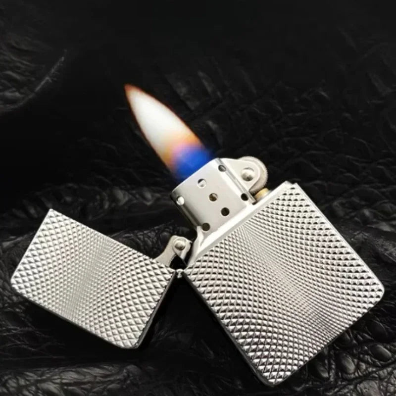 Zorro Original Copper Light Plate Gold Brushed Pure Copper Lighter Windproof Kerosene Lighter Narrow Machine Men's Cool Lighter