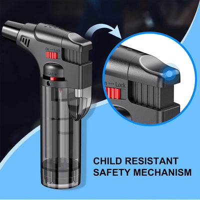 4-pack torch lighters, windproof lighters, butane gas lighters, smoke accessories, outdoor grilling tools 2024 New