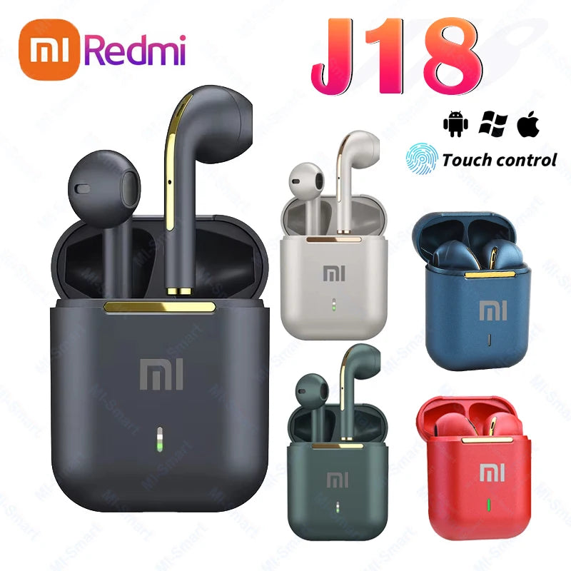 XIAOMI J18 True Wireless Earphone Noise Cancelling Headphone HiFI Stereo Game with Micr TWS in Ear Earbuds Waterproof Headset