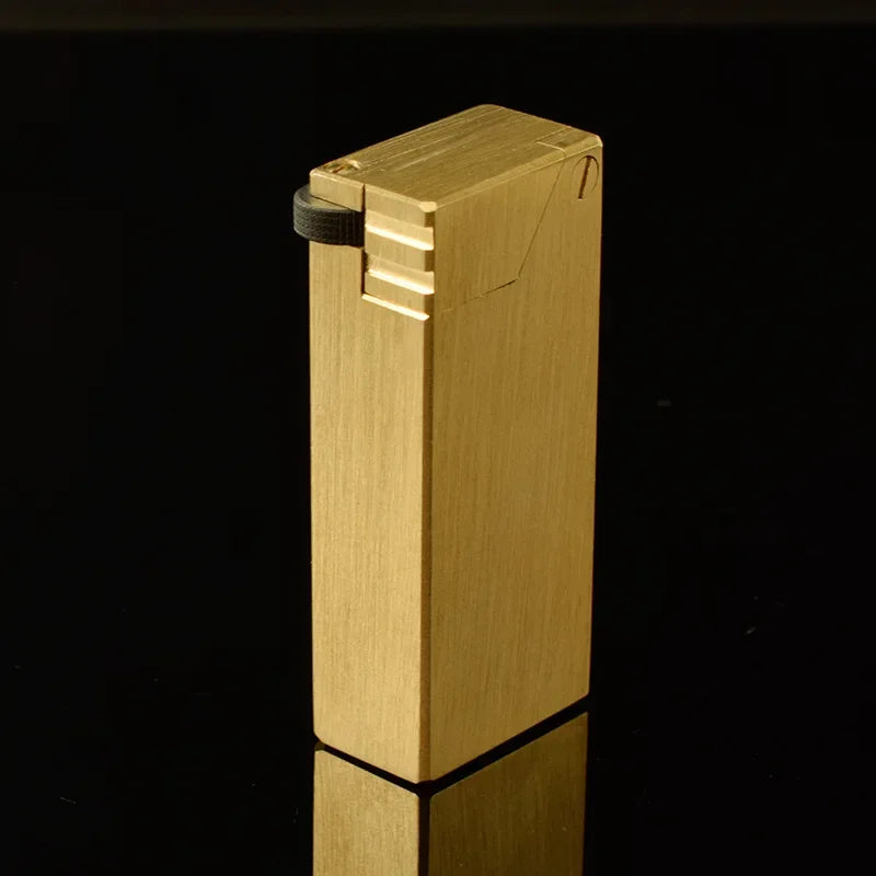 Vintage Heavy duty Trench Handmade Kerosene Lighter Brass Large Capacity Oil Tank Grinding Wheel Ignition Collection Lighters