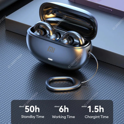 Xiaomi Bone Conduction Earphones Bluetooth 5.3 Headphones Noise Cancelling Clip-On Ear Wireless Earbuds with Long Battery Life