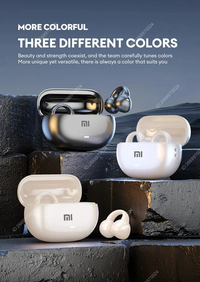 Xiaomi Bone Conduction Earphones Bluetooth 5.3 Headphones Noise Cancelling Clip-On Ear Wireless Earbuds with Long Battery Life