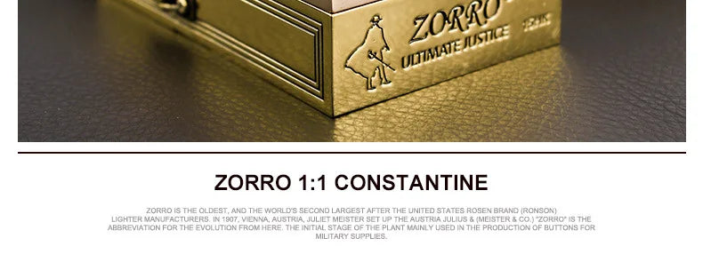 1:1 Limited Edition ZORRO Oversized Kerosene Lighter Metal Personality Constantine Creative Heavy Armor Oversized Lighter Gift